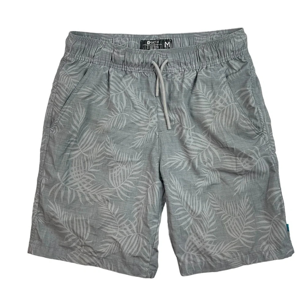 SH143 Mens MATIX Palm Leaf Performance Athletic Training Gym Shorts M